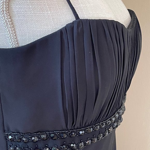 ✨HP✨ S.L. Fashions Little Flirty Black Dress - small 12 - Picture 2 of 4